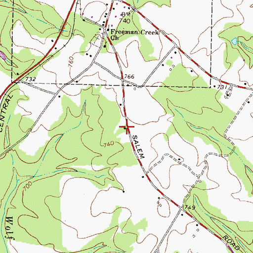Topographic Map of Spirit of Life Tabernacle (historical), GA