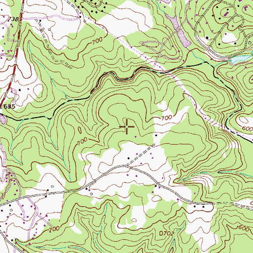 Topographic Map of Tanglebrook, GA