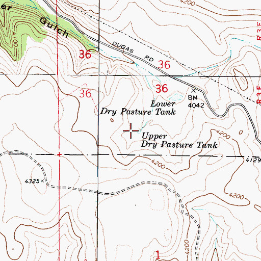 Topographic Map of Upper Dry Pasture Tank, AZ