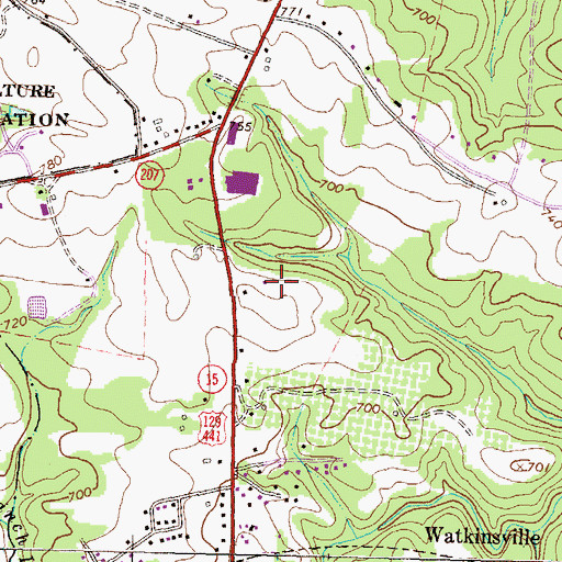 Topographic Map of Woodridge North, GA