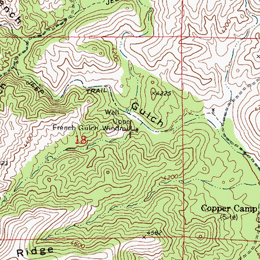 Topographic Map of Upper French Gulch Windmill, AZ