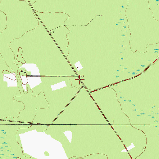Topographic Map of Dixie School (historical), GA