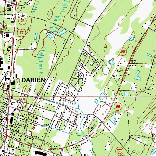 Topographic Map of Fairview, GA