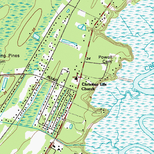 Topographic Map of Faith Bible Chapel, GA