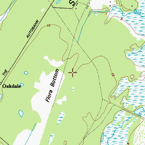 Topographic Map of Flora Bottom, GA