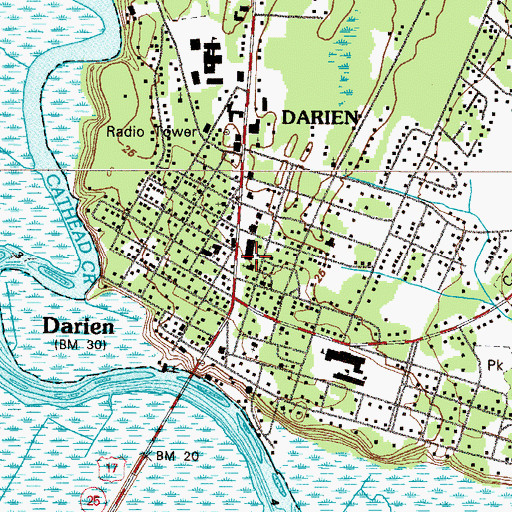 Topographic Map of Grant Chapel Presbyterian Church, GA