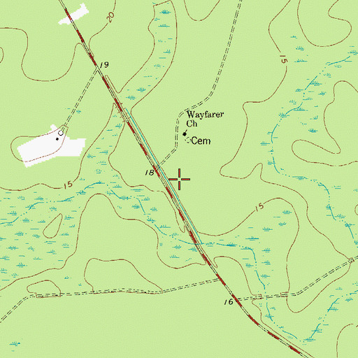Topographic Map of Hardshell Church, GA
