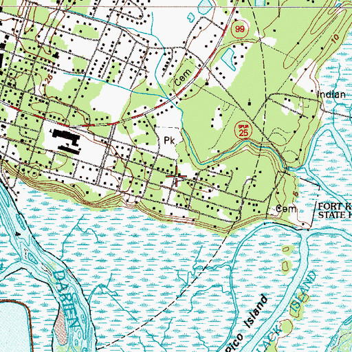 Topographic Map of Jefferson Square (historical), GA