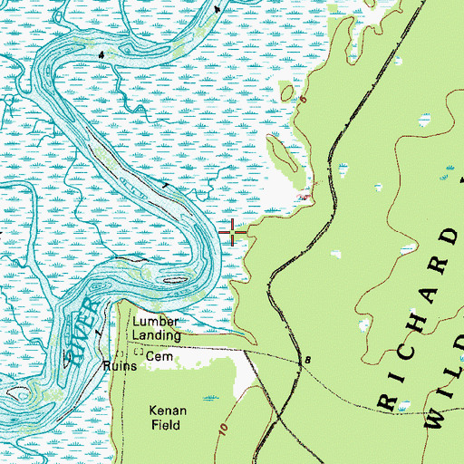 Topographic Map of Lumber Landing, GA
