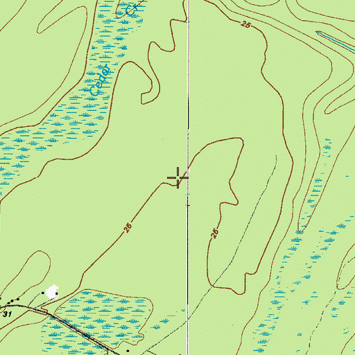 Topographic Map of McIntosh County, GA
