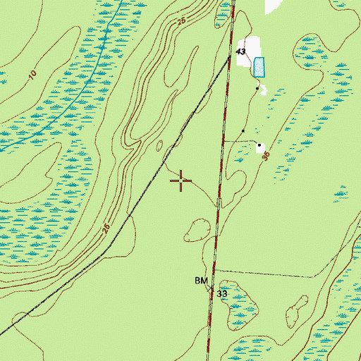 Topographic Map of McIntosh County Academy, GA