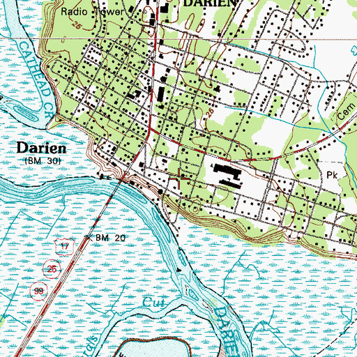 Topographic Map of Saint Andrews Episcopal Church, GA
