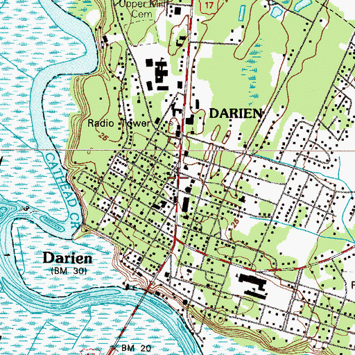 Topographic Map of Saint Johns Baptist Church, GA
