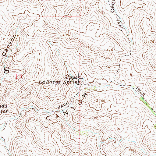 Topographic Map of Upper LaBarge Spring, AZ
