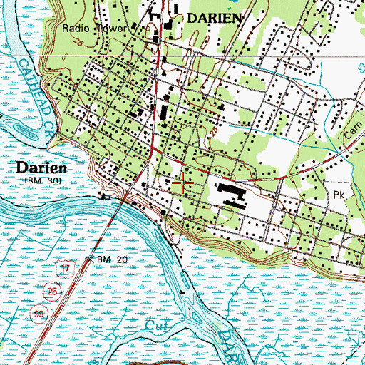 Topographic Map of Vernon Square, GA