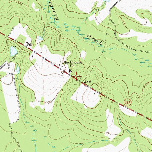 Topographic Map of Black House Cemetery, GA