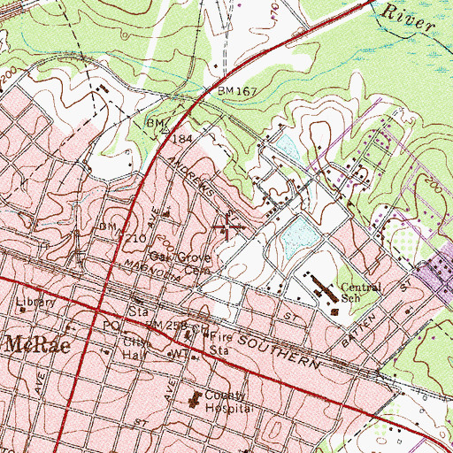 Topographic Map of Corinth Christian Methodist Episcopal Church, GA