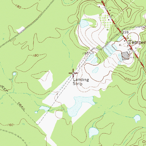 Topographic Map of Fussell Airport (historical), GA