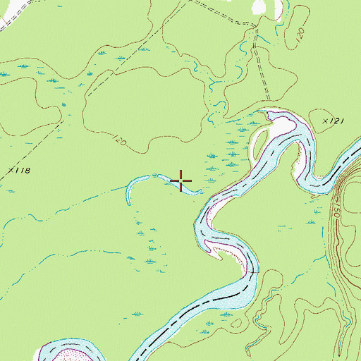 Topographic Map of Montgomery Lake, GA