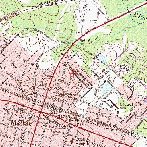 Topographic Map of Saint Pauls African Methodist Episcopal Church (historical), GA
