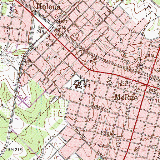 Topographic Map of South Georgia College (historical), GA