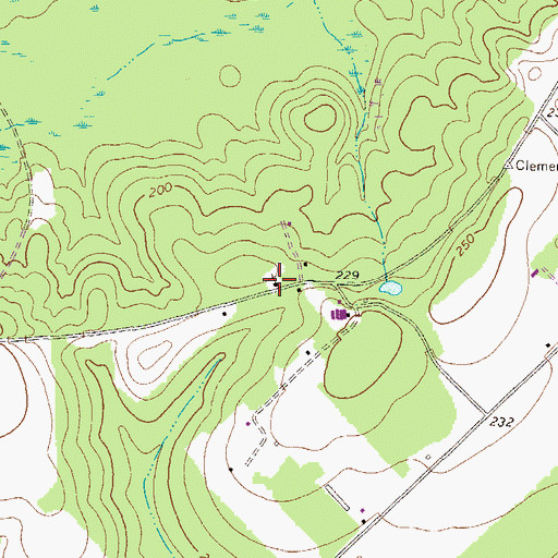 Topographic Map of Tabernacle Church, GA