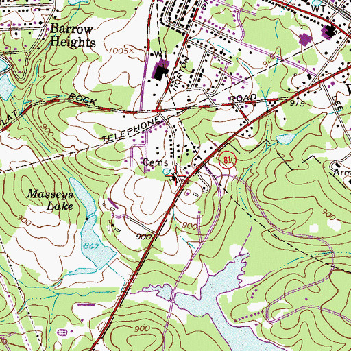 Topographic Map of Bush Chapel African Methodist Episcopal Church, GA