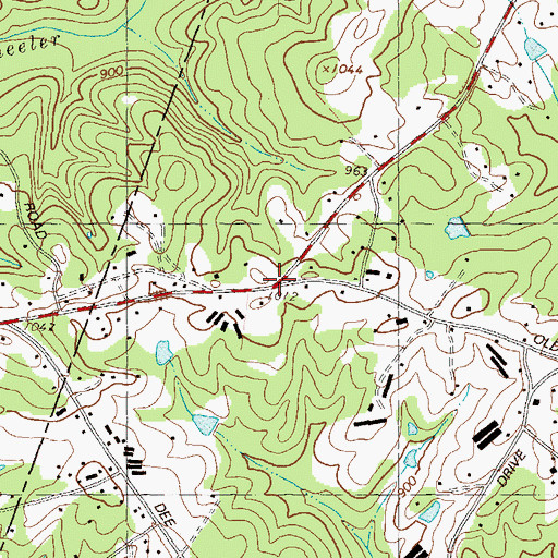 Topographic Map of Cains Courthouse (historical), GA