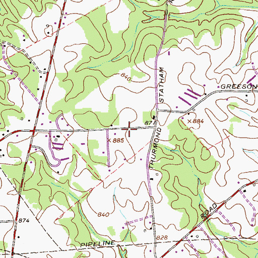 Topographic Map of Cornerstone Church, GA