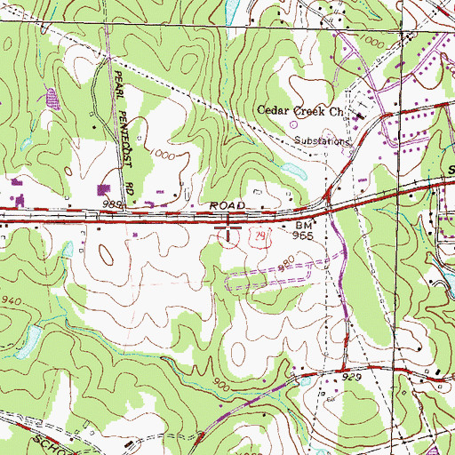 Topographic Map of Gospel Light Church, GA