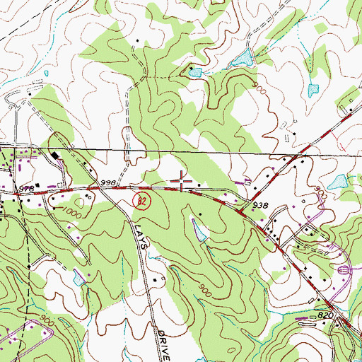 Topographic Map of Hintons Academy (historical), GA