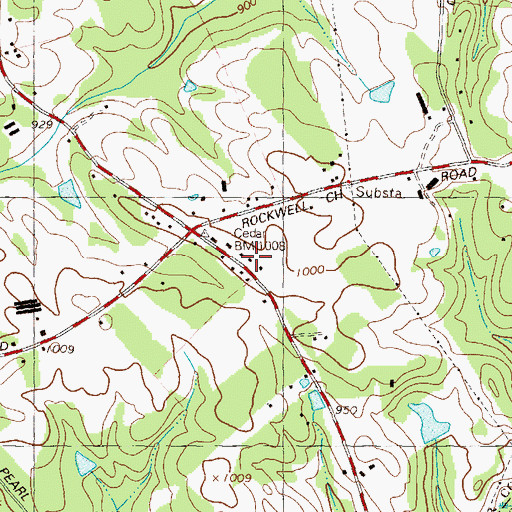 Topographic Map of Living Word Church, GA