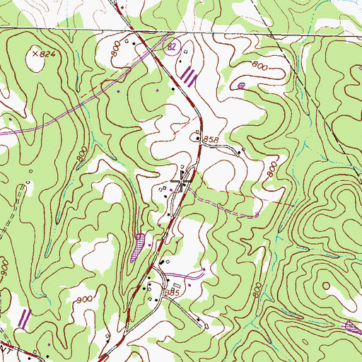 Topographic Map of Mount Bethel School (historical), GA