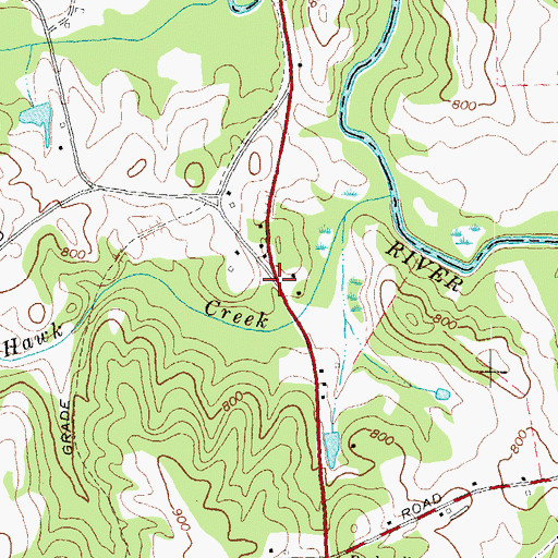 Topographic Map of Mulberry, GA