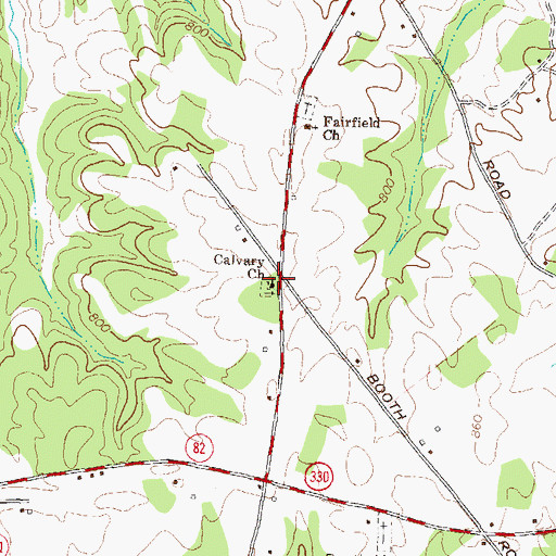 Topographic Map of Philadelphia Christian Church (historical), GA