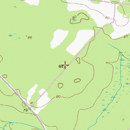 Topographic Map of Bethel School (historical), GA