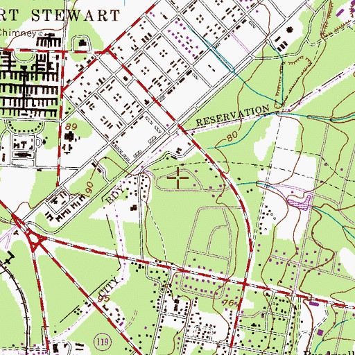 Topographic Map of Bowen, GA