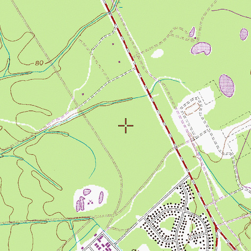 Topographic Map of Bryan Village, GA