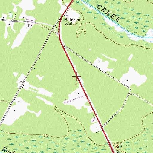 Topographic Map of Calvary Church, GA