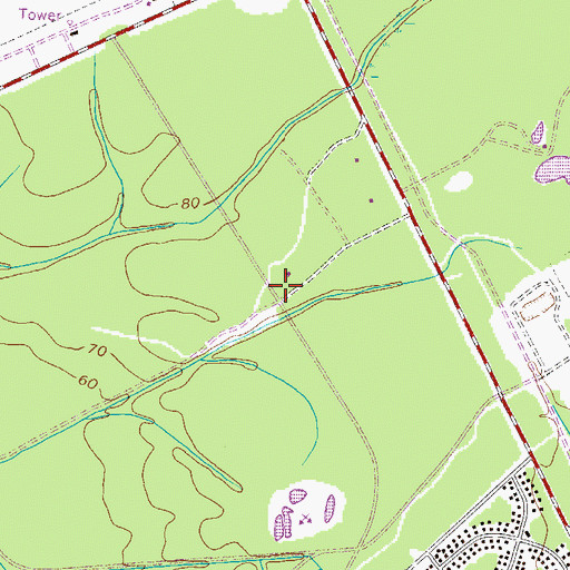 Topographic Map of Chapel in the Vale, GA