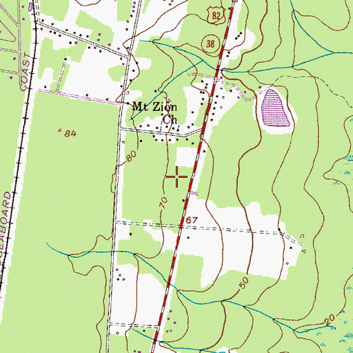Topographic Map of Cherokee Village, GA
