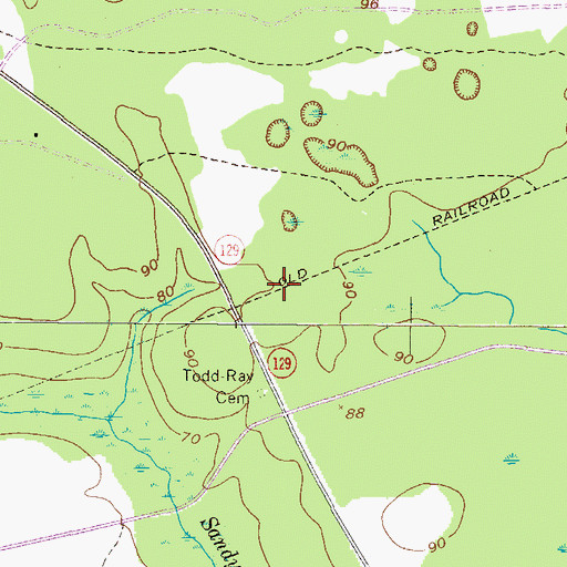 Topographic Map of Dukes (historical), GA