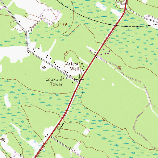 Topographic Map of Faith Mission Church, GA