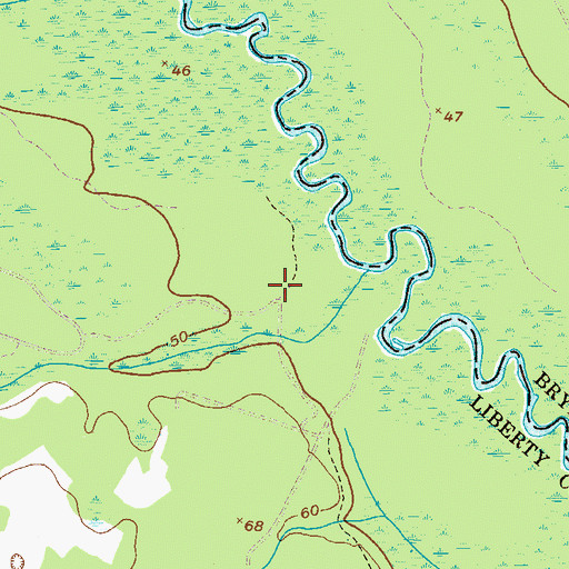 Topographic Map of Floyd Landing, GA
