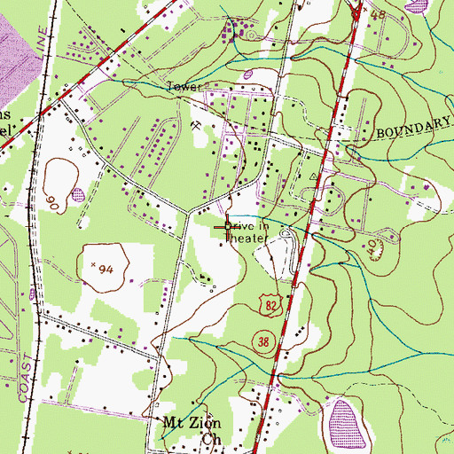 Topographic Map of Garden Heights, GA