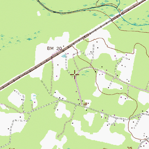 Topographic Map of Holmestown School (historical), GA