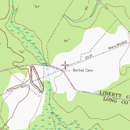 Topographic Map of Lida (historical), GA