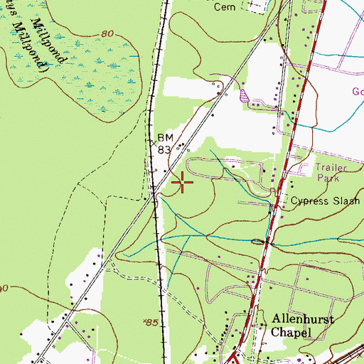 Topographic Map of Lyman Hall Elementary School, GA