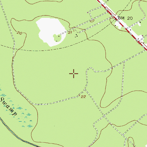 Topographic Map of Martins (historical), GA