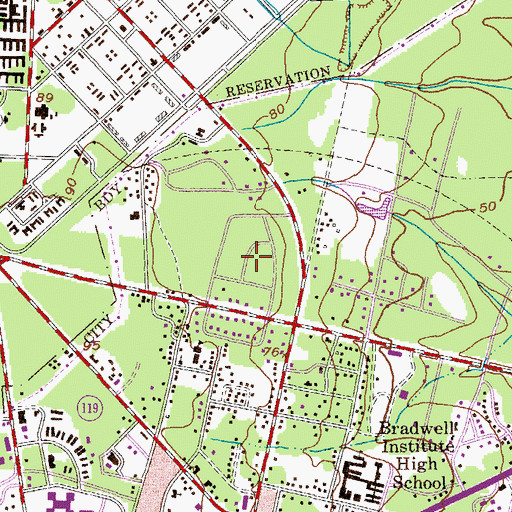 Topographic Map of Olmstead, GA